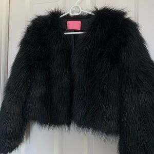Akira Black Fur Fashion Jacket